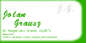 jolan grausz business card